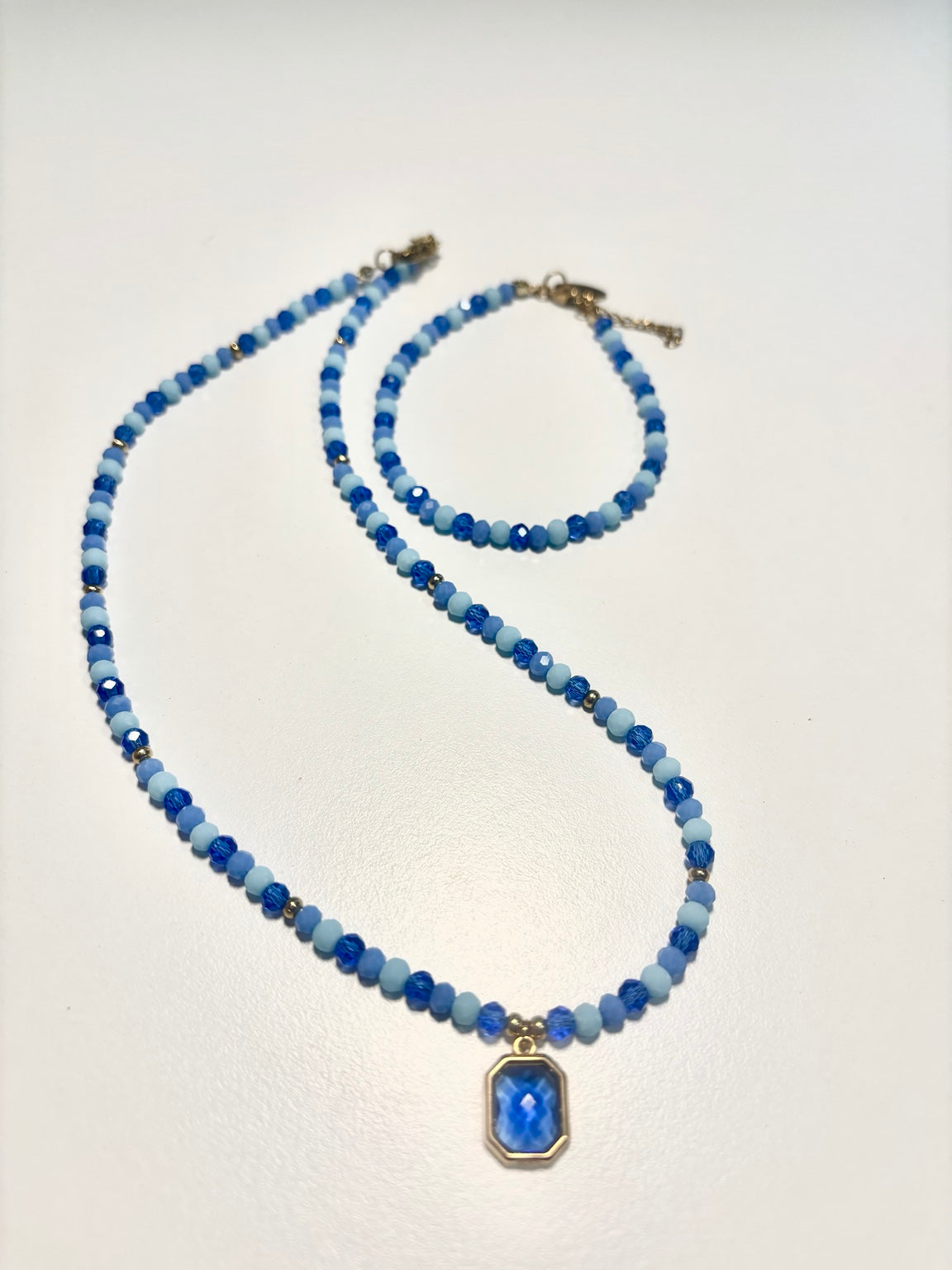 Set Azul Sereno — collar y pulsera