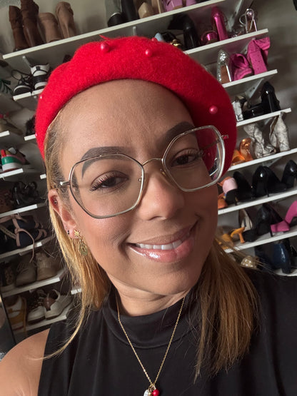 Cherry Pearl Beret – Red Cute Edition