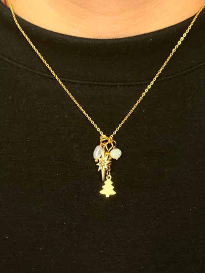 Holiday Magic Necklace - Tu toque navideño elegante en una sola pieza.