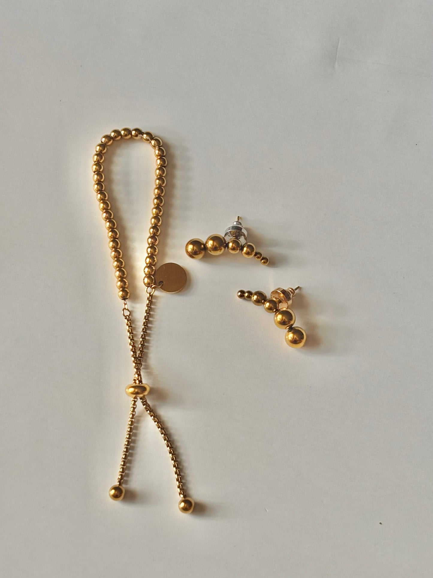 Golden Beads Set (pulsera + pantallas)