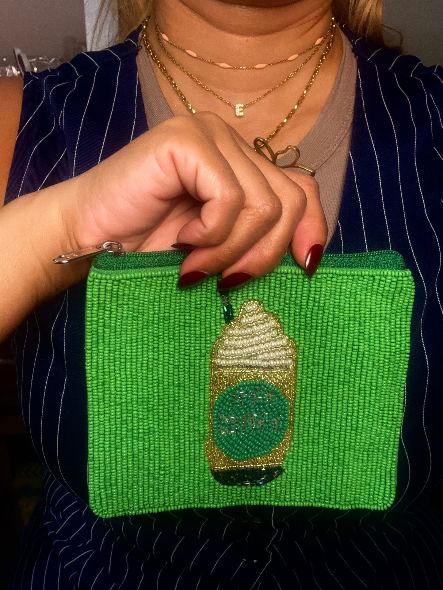 Monedero Beaded “Matcha Girl”