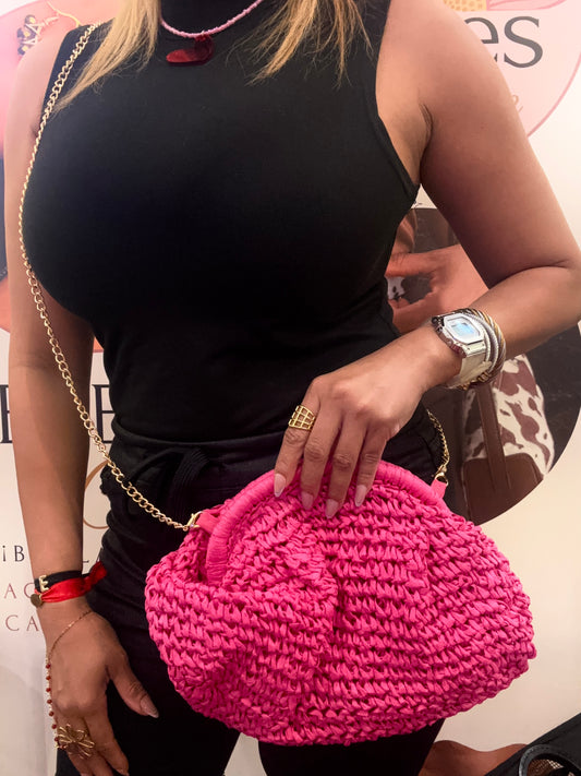 Pink Riviera Bag - La paja, pero versión glam