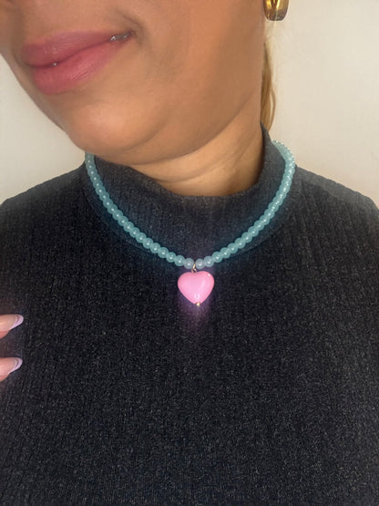 Sweet Heart Beaded Necklace