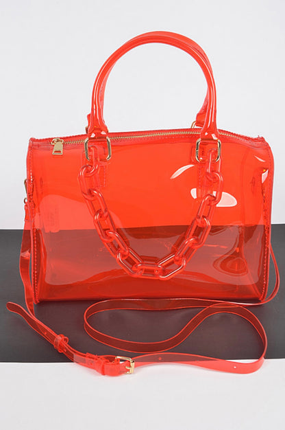 CLEAR BAG - CARTERA DE MANO DE COLOR TRANSPARENTE