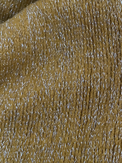 MUSTARD CARDIGAN - CALECO COLOR MOSTAZA CON DETALLES PLATEADOS