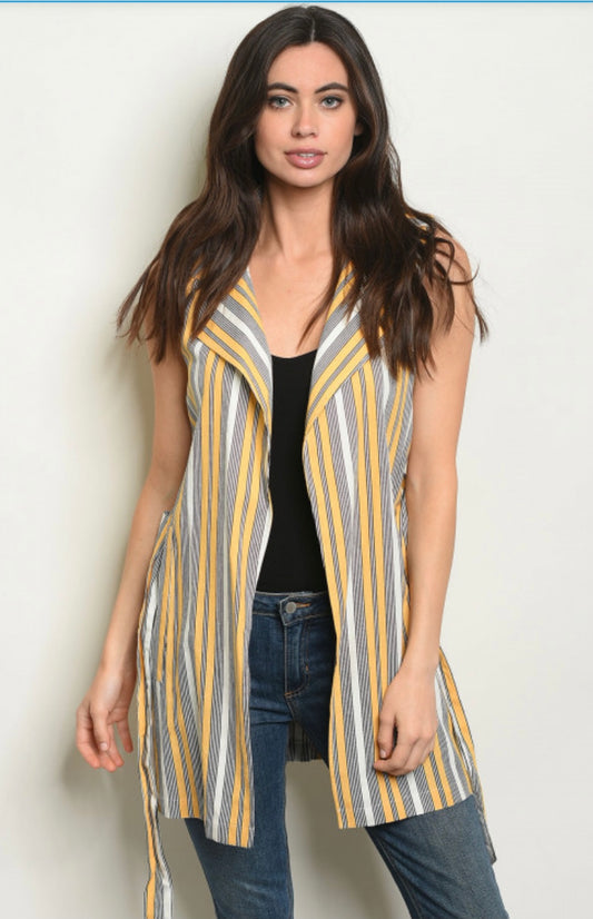 Yellow Stripes Vest