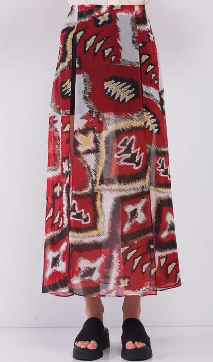 MAXI SKIRT - FALDA LARGA CON DOS APERTURAS EN LA PARTE DEL FRENTE