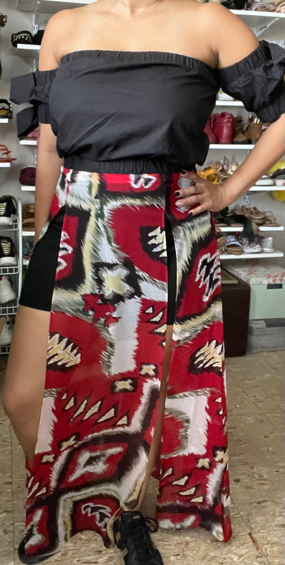 MAXI SKIRT - FALDA LARGA CON DOS APERTURAS EN LA PARTE DEL FRENTE