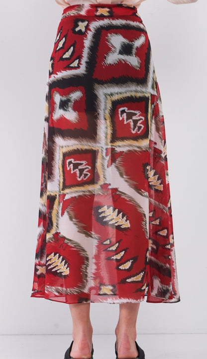 MAXI SKIRT - FALDA LARGA CON DOS APERTURAS EN LA PARTE DEL FRENTE