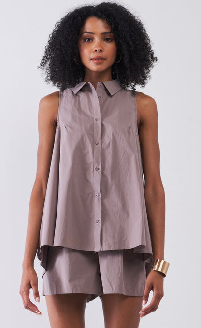 LATTE ROMPER  - ROMPER CORTO COLOR MAUVE